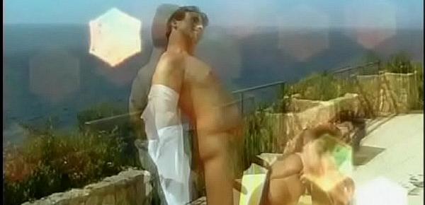  Two young bitches outdoor fucked on a terrace